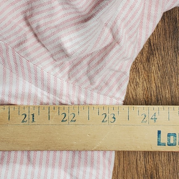 Polo Ralph Lauren Button Down Shirt Mens 16-34 Pink White Striped Cotton Oxford - Picture 6 of 8
